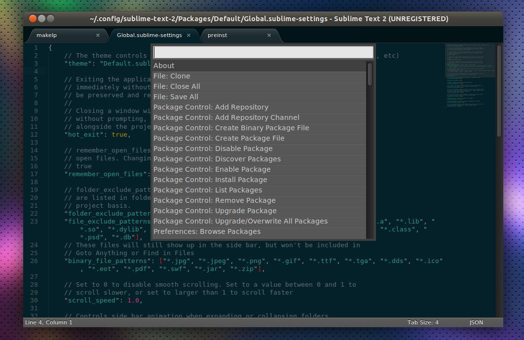 sublime text install package control